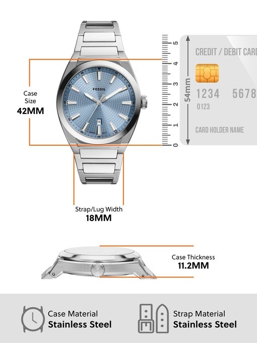 Fossil Everett Silver Watch FS5986