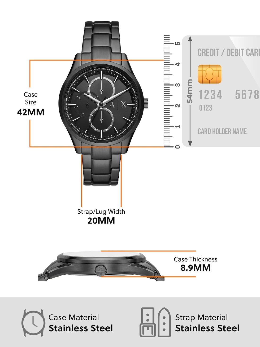 Buy Armani Exchange Black Watch for Men | Analog Watches - Watch ...