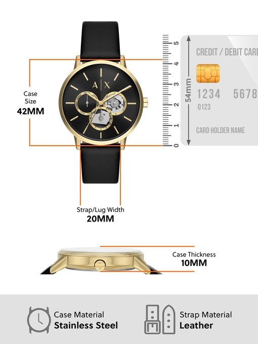Armani Exchange Black Watch AX7146SET