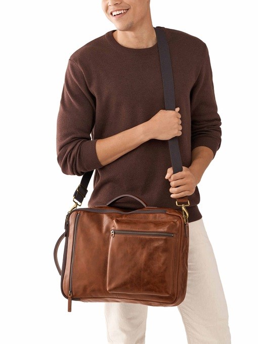 Fossil Buckner Brown Laptop Bags MBG9599222