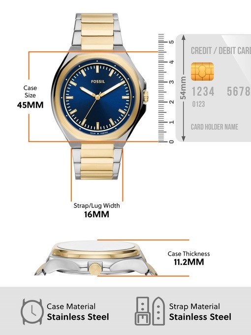 Fossil Evanston Two Tone Watch BQ2768