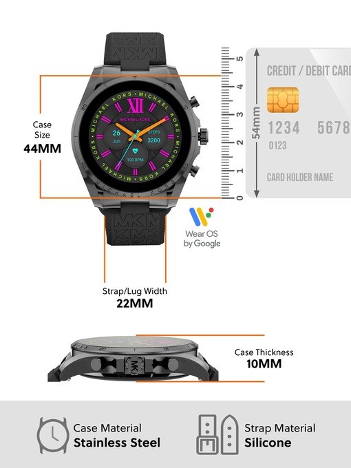 Michael Kors Gen 6 Bradshaw Black Smart Watch MKT5154