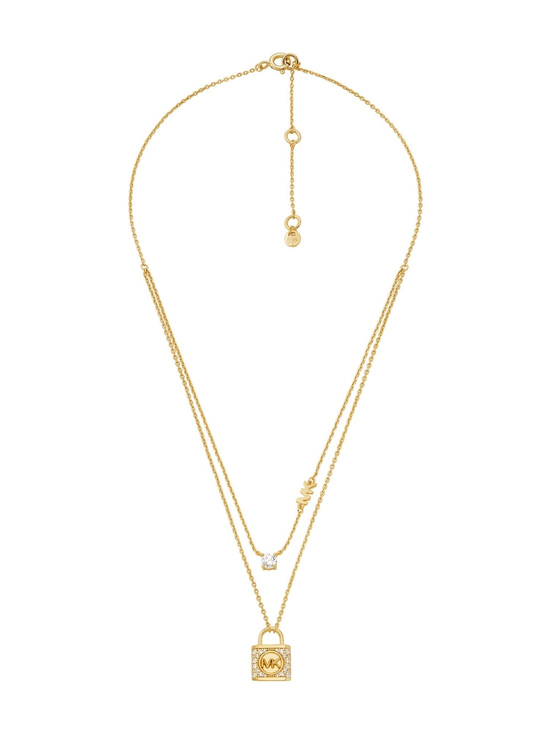 Michael Kors 14K Gold-Plated Sterling Silver Lock Lariat Necklace -  MKC1561AH710 - Watch Station