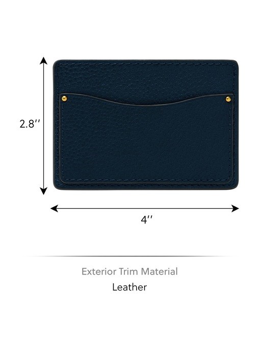 Fossil Anderson Navy Blue Card Case ML4575406
