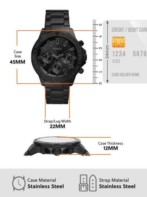 Fossil Bannon Black Watch BQ2587