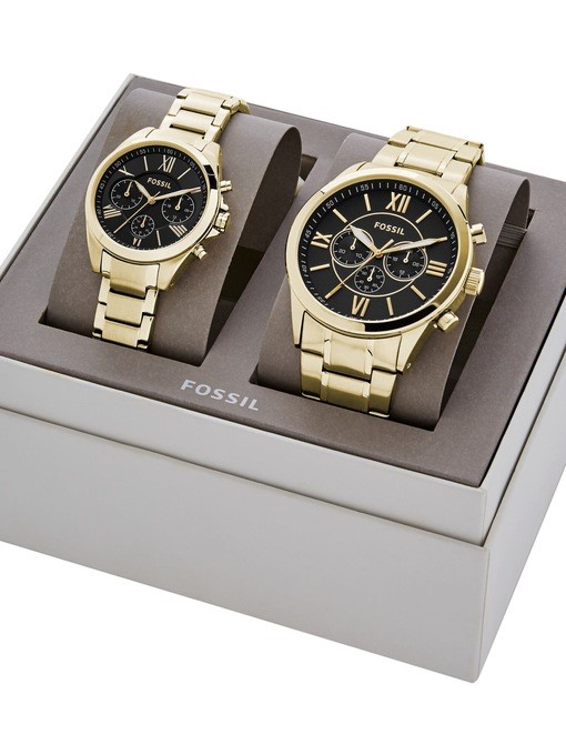 Fossil Modern Courier Gold Watch Set BQ2400SET