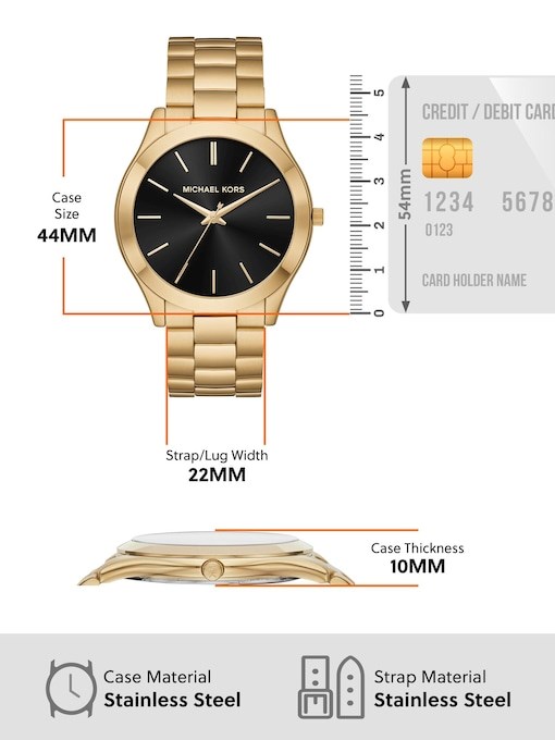 Michael Kors Slim Runway Gold Watch MK8621
