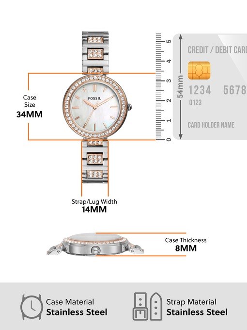 Fossil Karli Two Tone Watch BQ3337