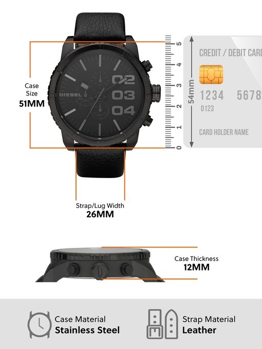 Diesel Double Down 51 Black Watch DZ4216
