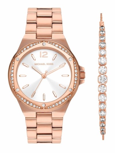 Michael Kors Lennox Rose Gold Watch Set MK1053SET