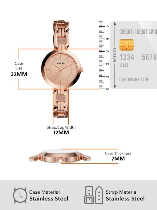 Fossil Kerrigan Rose Gold Watch BQ3206