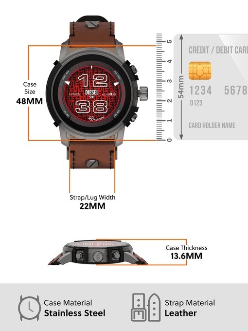 Diesel Griffed Brown Smartwatch DZT2043