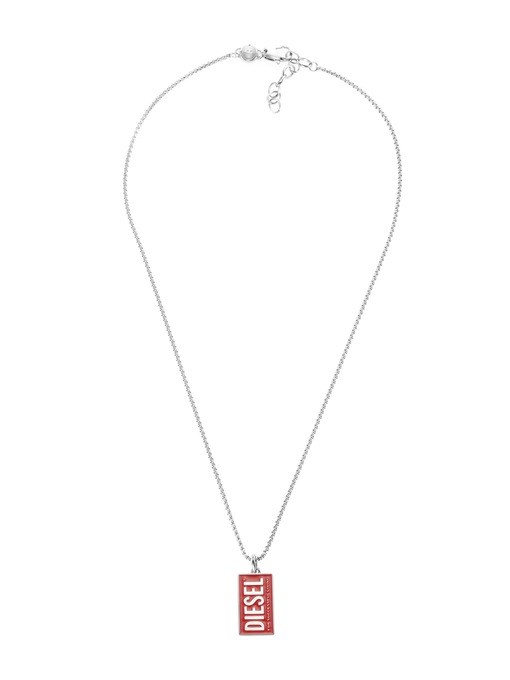 Diesel Single Dogtags Silver Necklace DX1368040