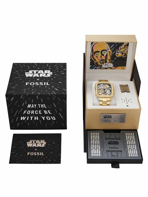 Fossil Star Wars C-3Po Gold Watch LE1170SET