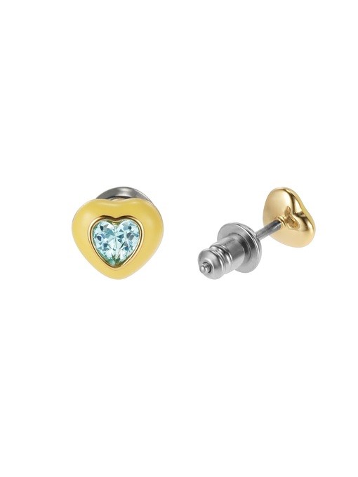 Color Pop Yellow Heart Stud Earrings