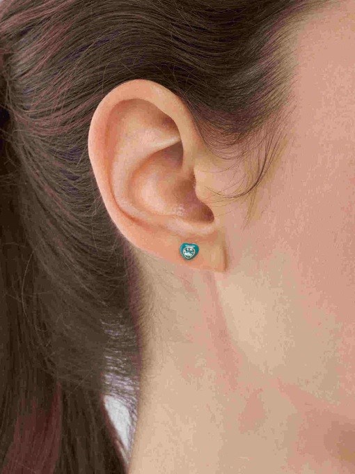 Color Pop Blue Heart Stud Earrings Color Pop Blue Heart Stud Earrings