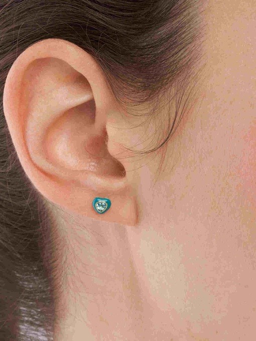 Color Pop Blue Heart Stud Earrings Color Pop Blue Heart Stud Earrings