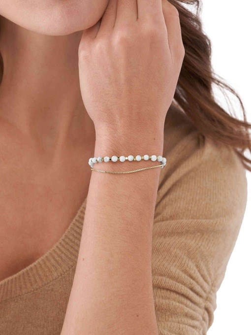 Fossil Jewelry White Bracelet JF04443710 Fossil Jewelry White Bracelet JF04443710