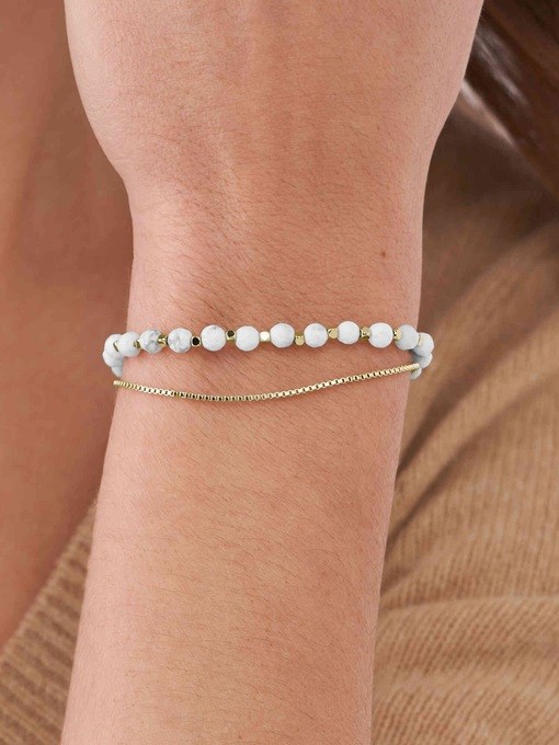 Fossil Jewelry White Bracelet JF04443710 Fossil Jewelry White Bracelet JF04443710