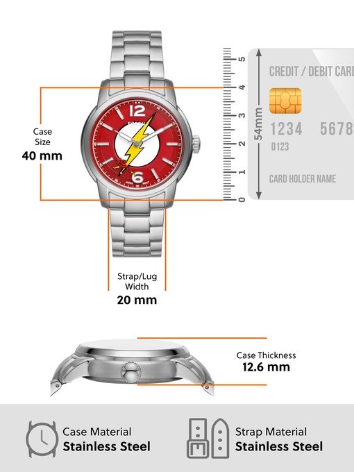 Fossil The Flash Silver Watch LE1162