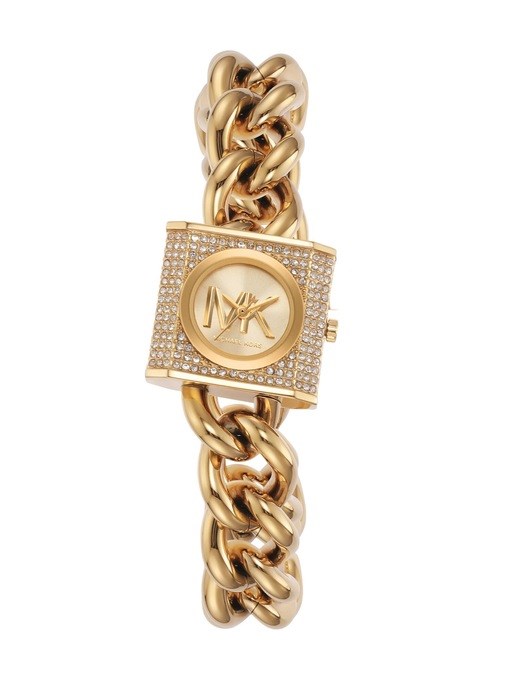 Michael Kors Mk Chain Lock Gold Watch MK4711