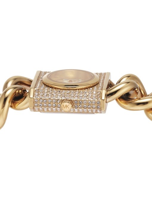 Michael Kors Mk Chain Lock Gold Watch MK4711