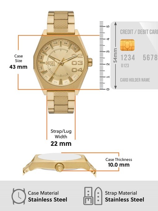 Diesel Scraper Gold Watch DZ2173