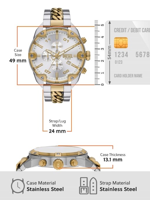 Diesel Spiked Two Tone Watch DZ4629