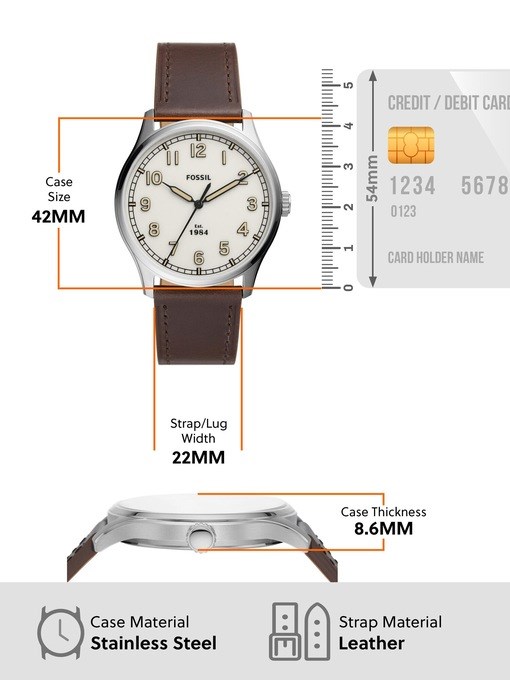 Fossil Minimalist Brown Watch FS6094