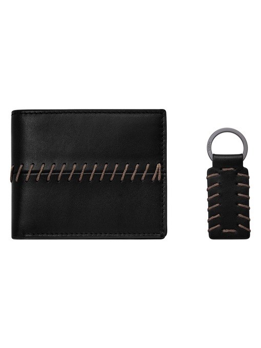 Fossil Bronson Black Wallet Set MLG0776001