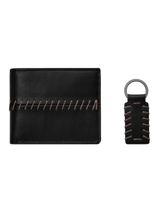 Fossil Bronson Black Wallet Set MLG0776001