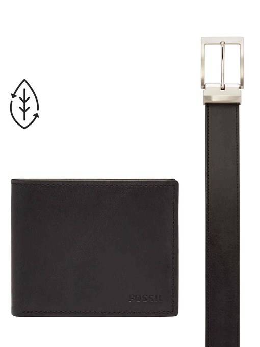 Fossil Derrick Black Wallet Set MLG0721001 Fossil Derrick Black Wallet Set MLG0721001