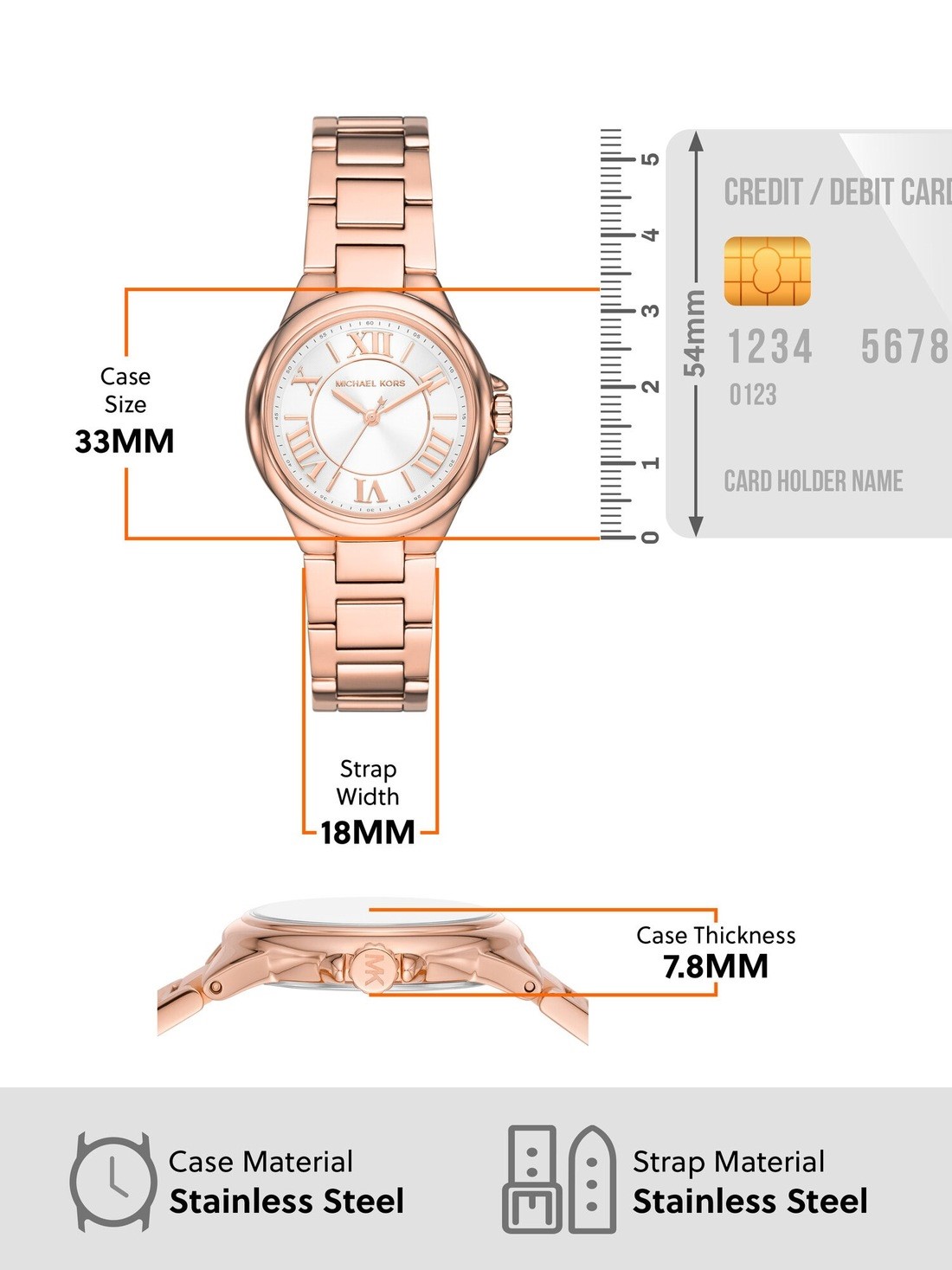 Michael Kors Camille Rose Gold Watch MK7256