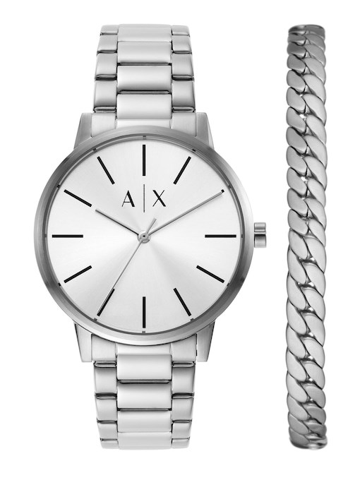 Armani Exchange Silver Watch AX7138SET