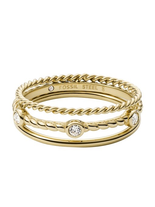 Fossil Harlow Gold Ring JF04536710