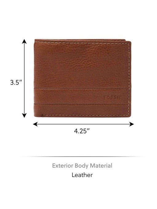 Fossil Lufkin Brown Wallet SML1394210 Fossil Lufkin Brown Wallet SML1394210