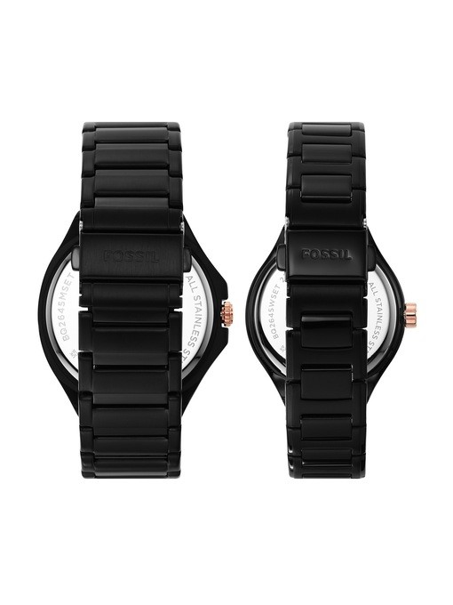 Fossil Evanston Black Watch Set BQ2645SET