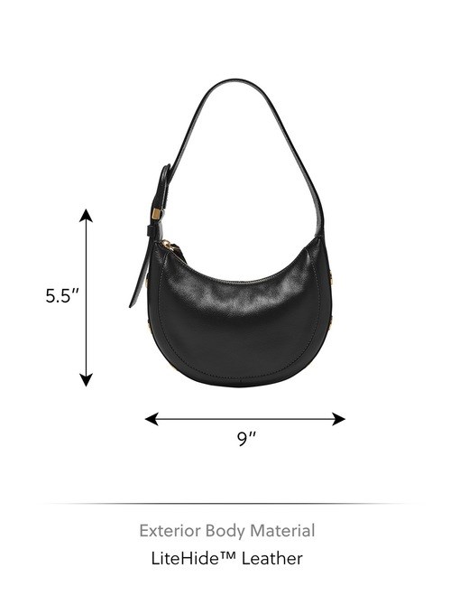 Fossil Harwell Black Hobo Bag ZB1916001