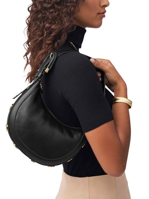 Fossil Harwell Black Hobo Bag ZB1916001