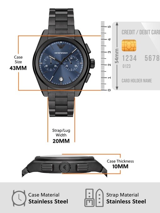 Emporio Armani Gun-Metal Watch AR11561