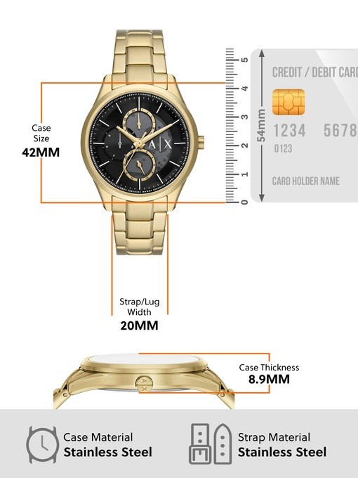 Armani Exchange Dante Gold Watch AX1875