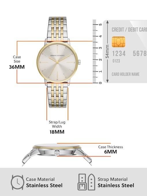 Armani Exchange Lola Two Tone Watch AX5595