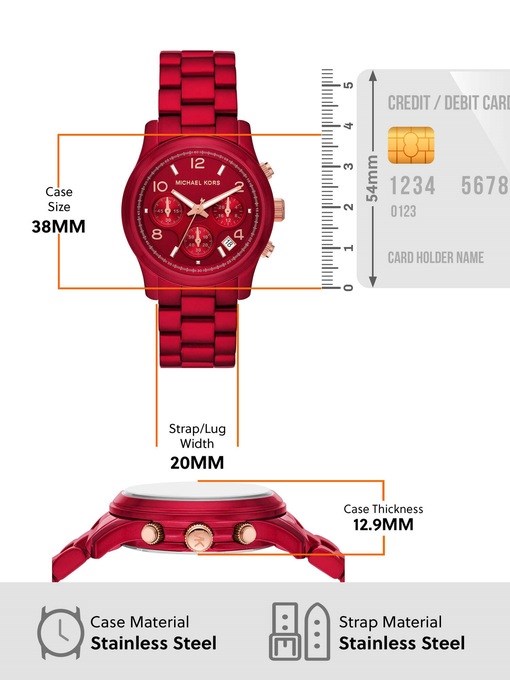 Michael Kors Runway Red Watch MK7436