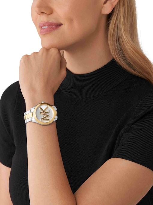 Michael Kors Slim Runway Two Tone Watch MK4735