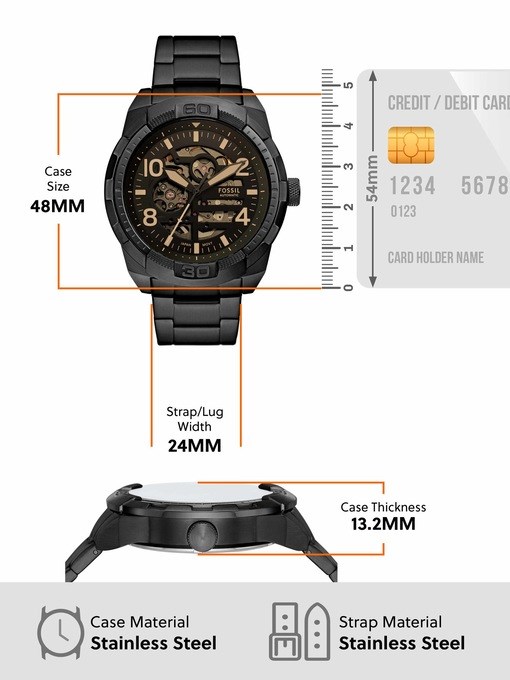 Bronson Automatic Black Stainless Steel Watch