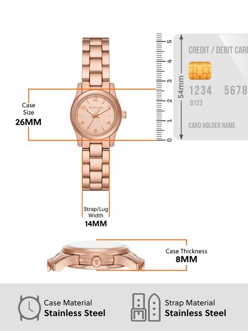 Michael Kors Runway Rose Gold Watch MK7458