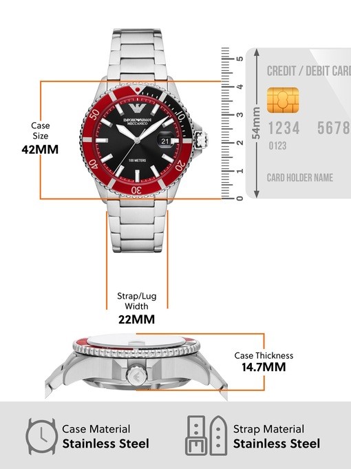 Emporio Armani Diver Silver Watch AR60074