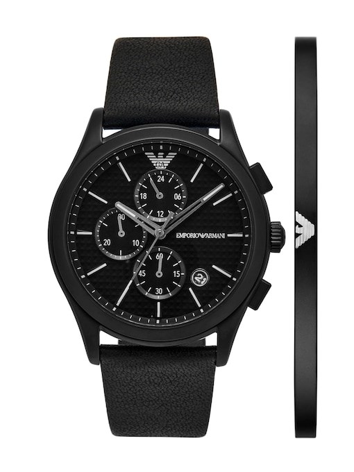 Emporio Armani Black Watch AR80070SET