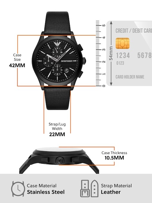Emporio Armani Black Watch AR80070SET