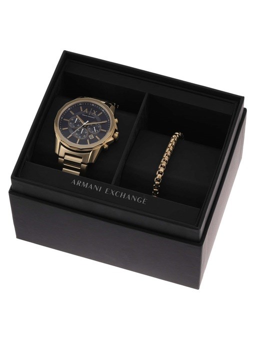 Armani Exchange Banks Gold Watch AX7151SET